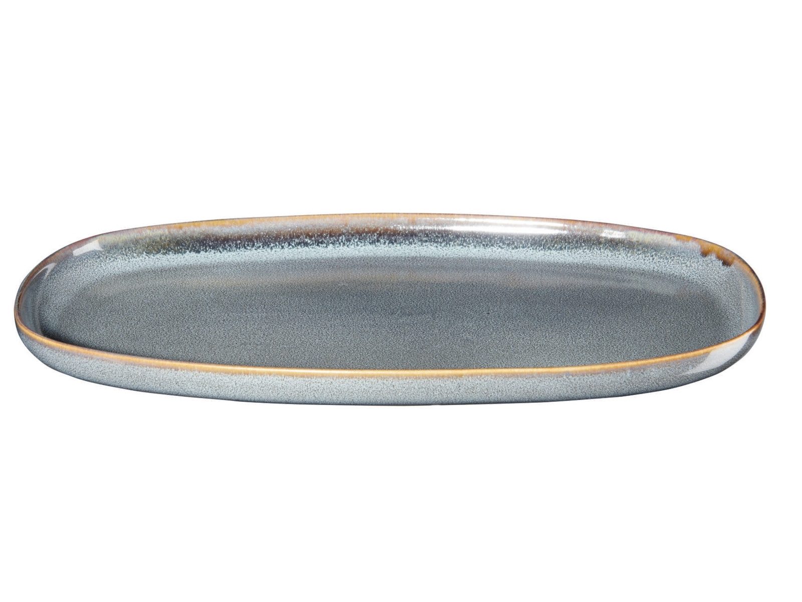 ASA SELECTION Servierplatte SAISONS Platte oval denim 28,5 x 16 cm, Steinzeug, (Platten oval), Geschirr