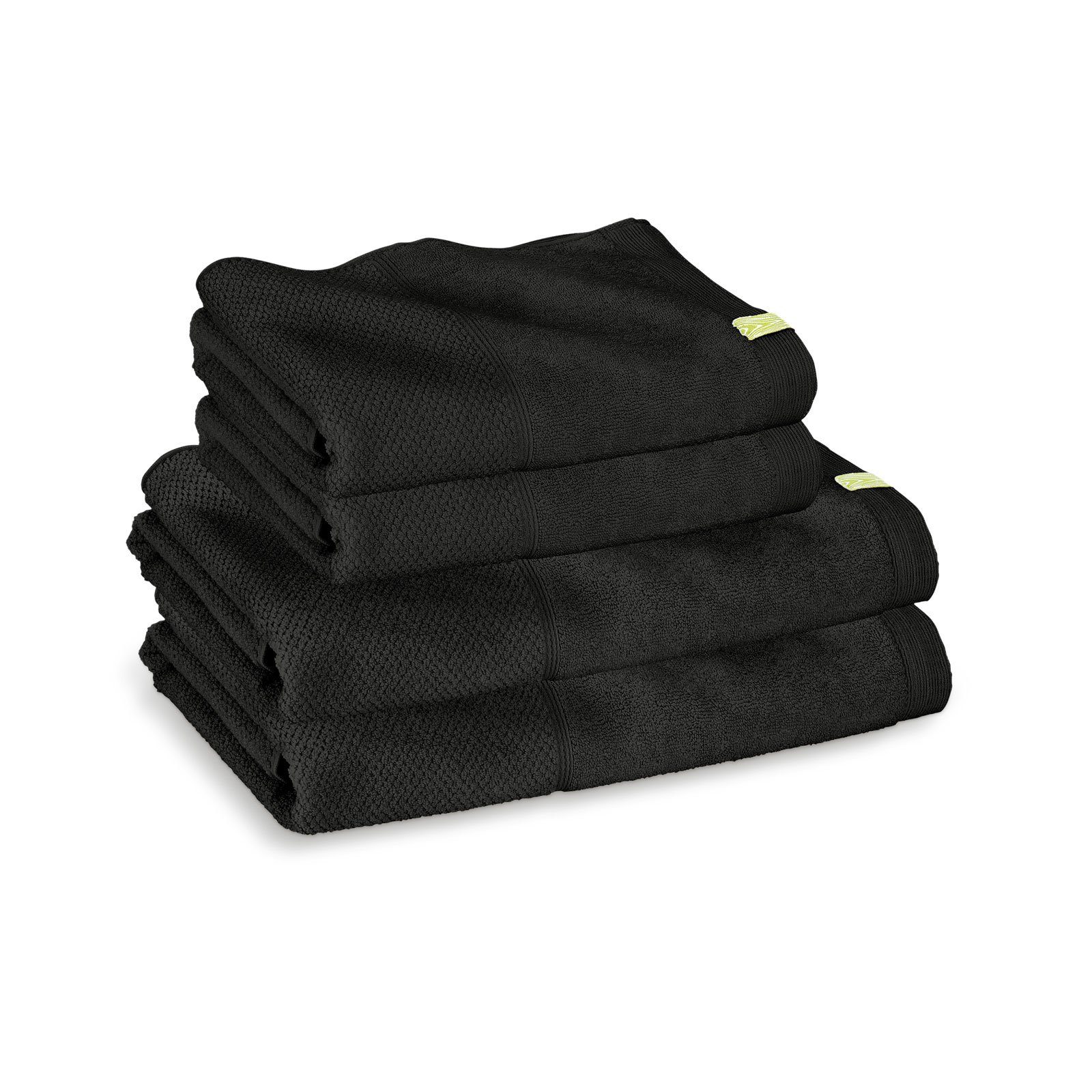 Kushel Handtücher The Daily Set, trocknet schnell, bleibt weich, umweltfreundlich, fair hergestellt Cosy Black