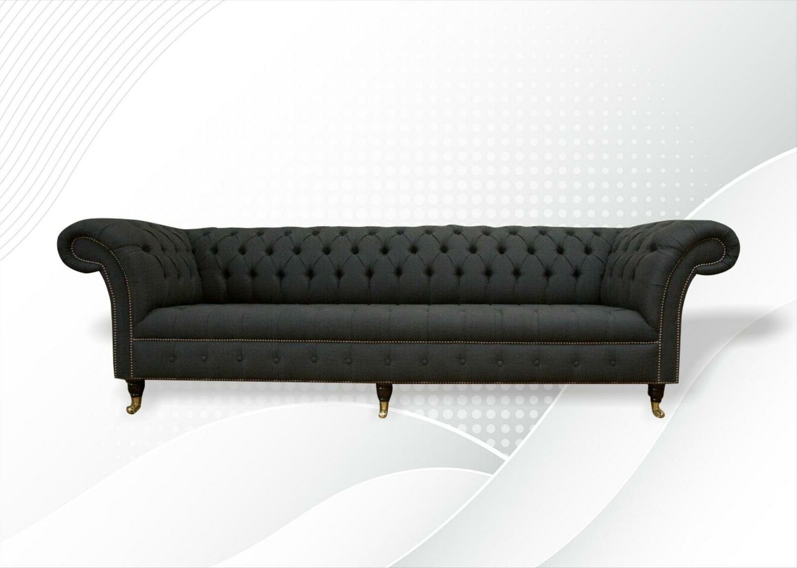JVmoebel Chesterfield-Sofa, Klassische Chesterfield Sofa Couch Polster Sofas Couchen Textil Leder xxl big