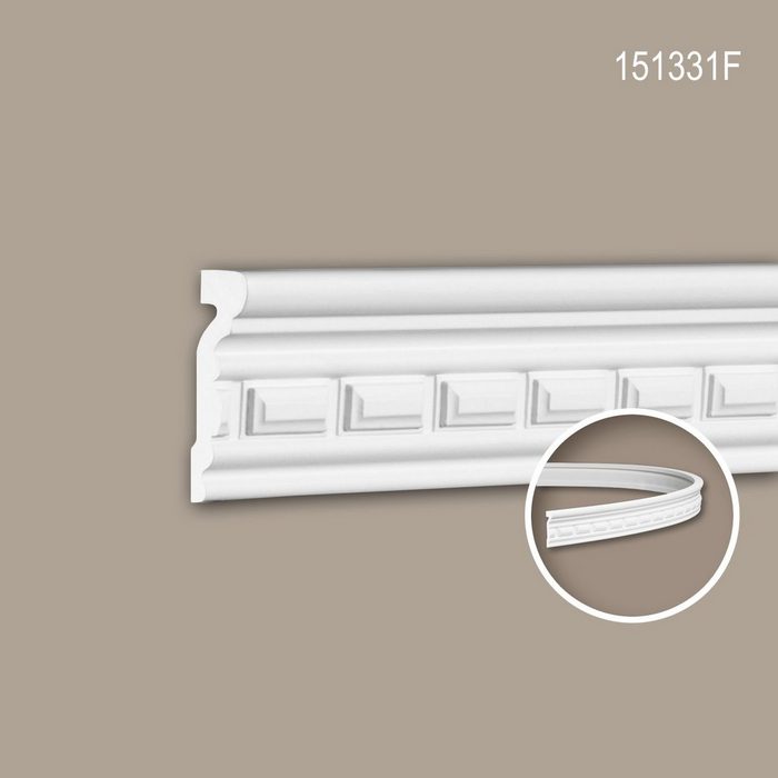 Profhome Flexprofil 151331F (Profilleiste 1-St. Flexible Wandleiste Stuckleiste Zierleiste 2 m) weiß vorgrundiert