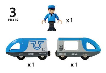 BRIO® Spielzeugeisenbahn-Lokomotive World Eisenbahn Zug Blauer Reisezug Batterielok 3 Teile 33506