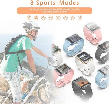 MicLee Smartwatch (1,3 Zoll, android iOS), Damen herren pulsuhren wasserdicht uhr sportuhr unterschiedliche