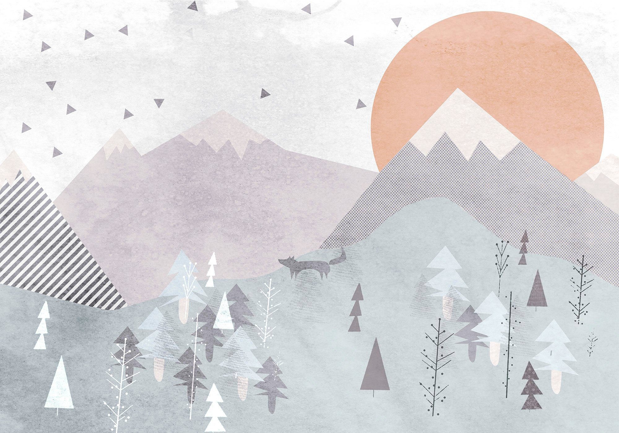 Komar Vliestapete Digitaldruck Vlies - Fox Journey - Größe 400 x 280 cm, glatt, bedruckt, Kinderzimmer. Reduzierter Preis € 133,96. Unverbindliche Preisempfehlung € 164,44, (€ 133,96 pro 1 Stk)