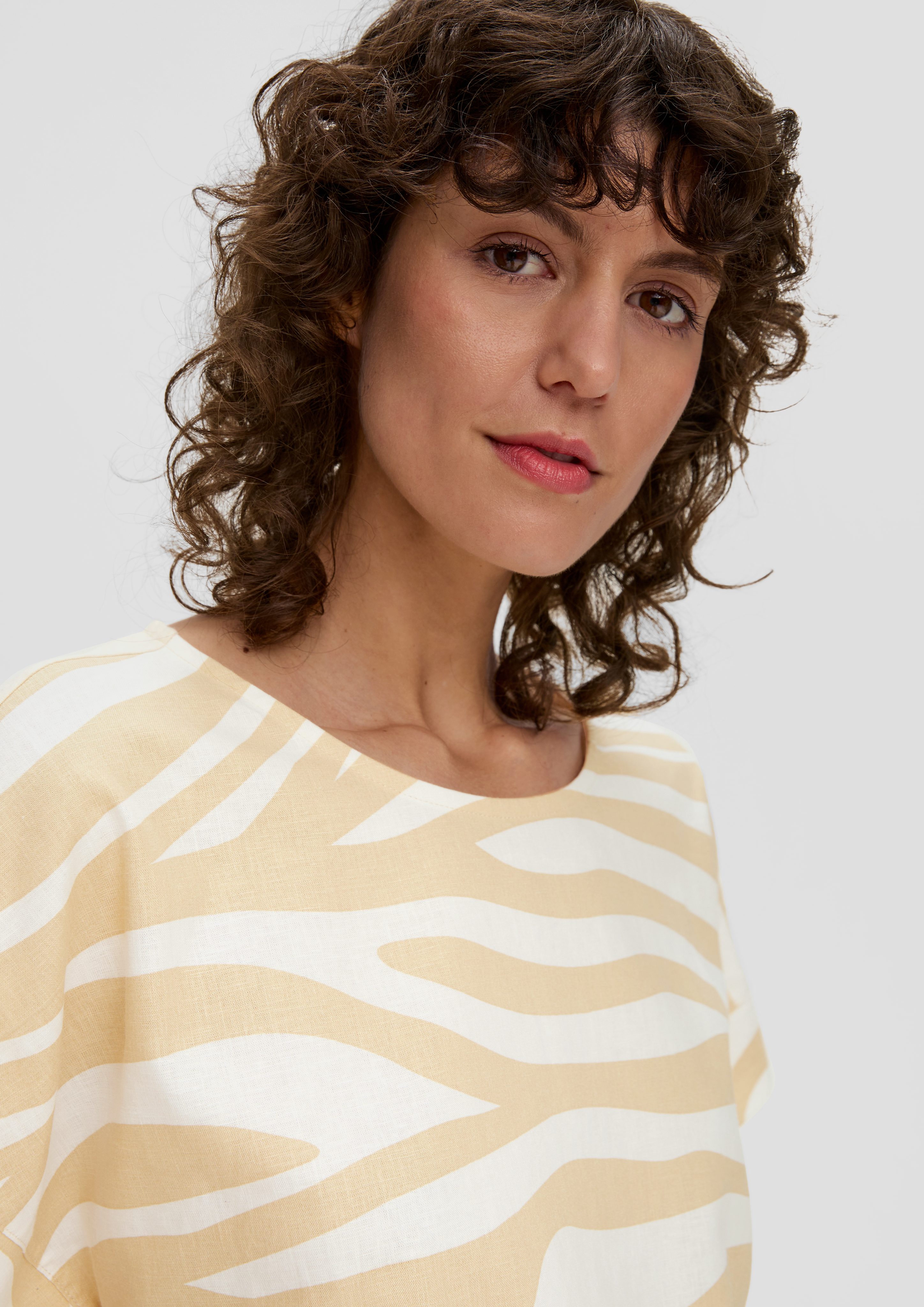 s.Oliver Kurzarmshirt Fabricmix-T-Shirt im Relaxed Fit günstig online kaufen
