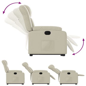 vidaXL Sessel Relaxsessel mit Aufstehhilfe Elektrisch Creme Kunstleder (1-St)