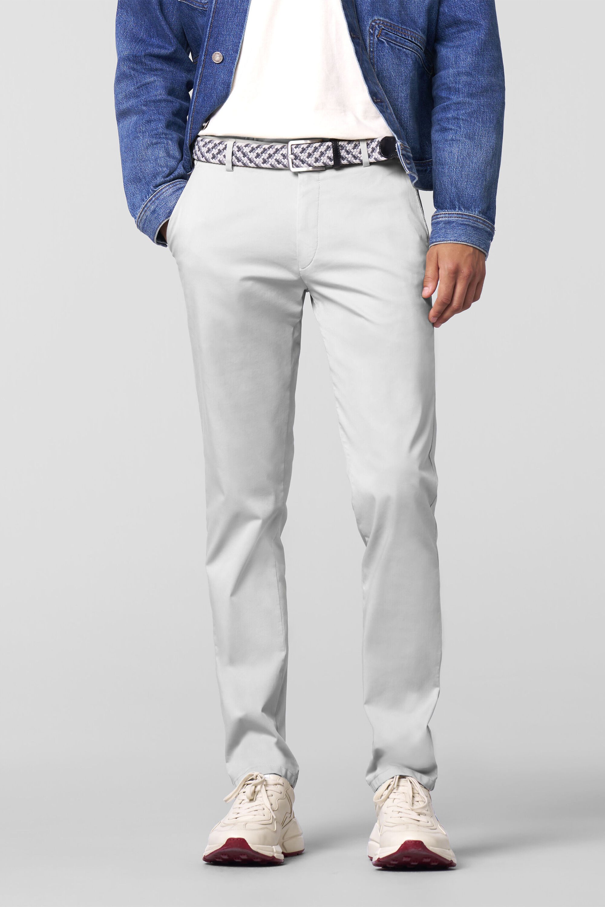 MEYER Chinos NEW YORK Art.1-8130 mit buntgewebtem Innenfutter