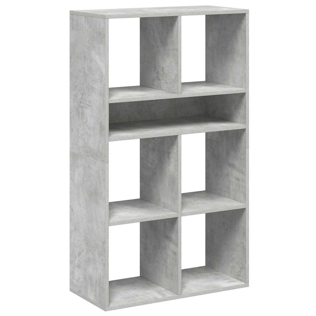 vidaXL Bücherregal Bücherregal Betongrau 66x31x112 cm Holzwerkstoff, 1-tlg.