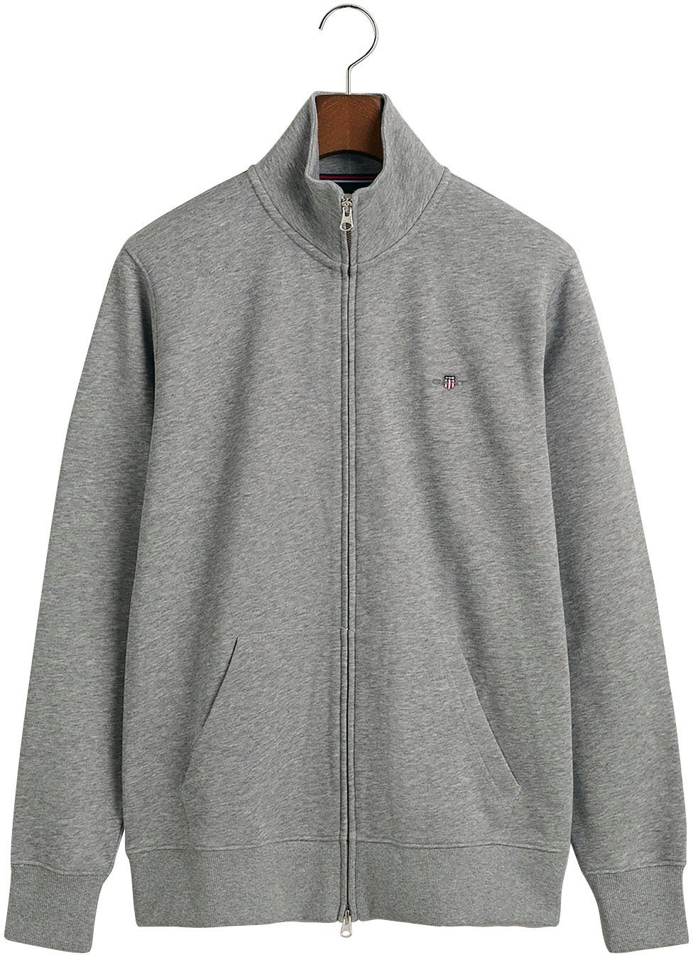 Gant Sweatjacke REG SHIELD FULL ZIP SWEAT mit Logostickerei auf der Brust. Reduzierter Preis € 90,99. Unverbindliche Preisempfehlung € 129,95