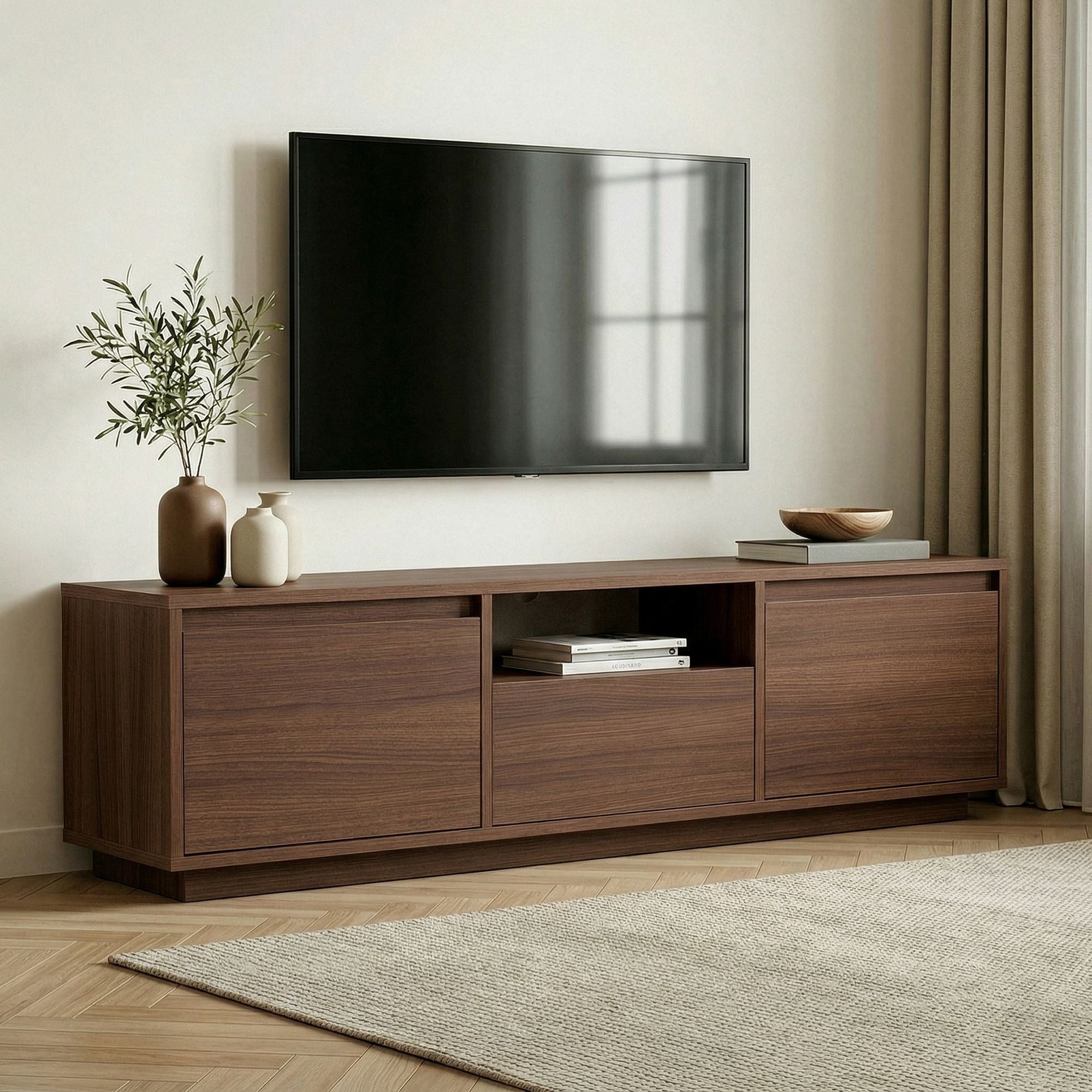 Skye Decor Sideboard Nordure Sentinel (Packung, 1 St., 1 TV Board), Japandi Design,Breite 160 cm, griffloses Design mit Stauraum