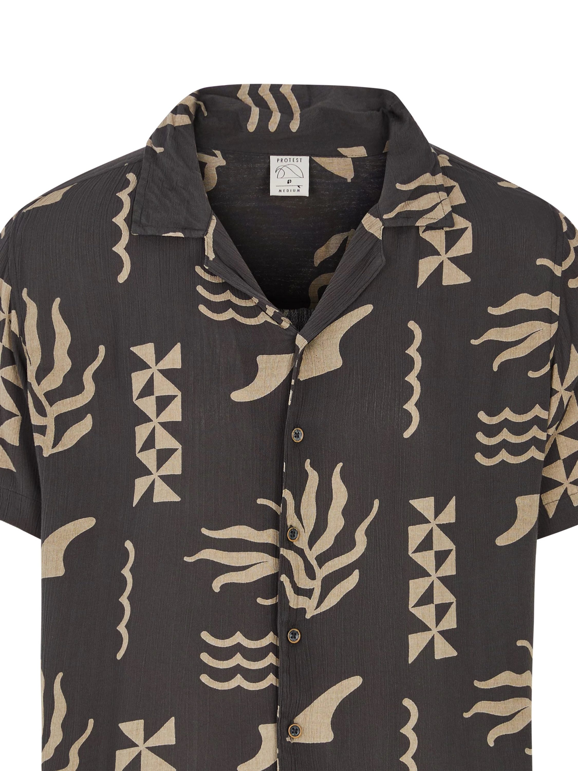 Protest Hawaiihemd PRTBucco shirt short sleeves grau