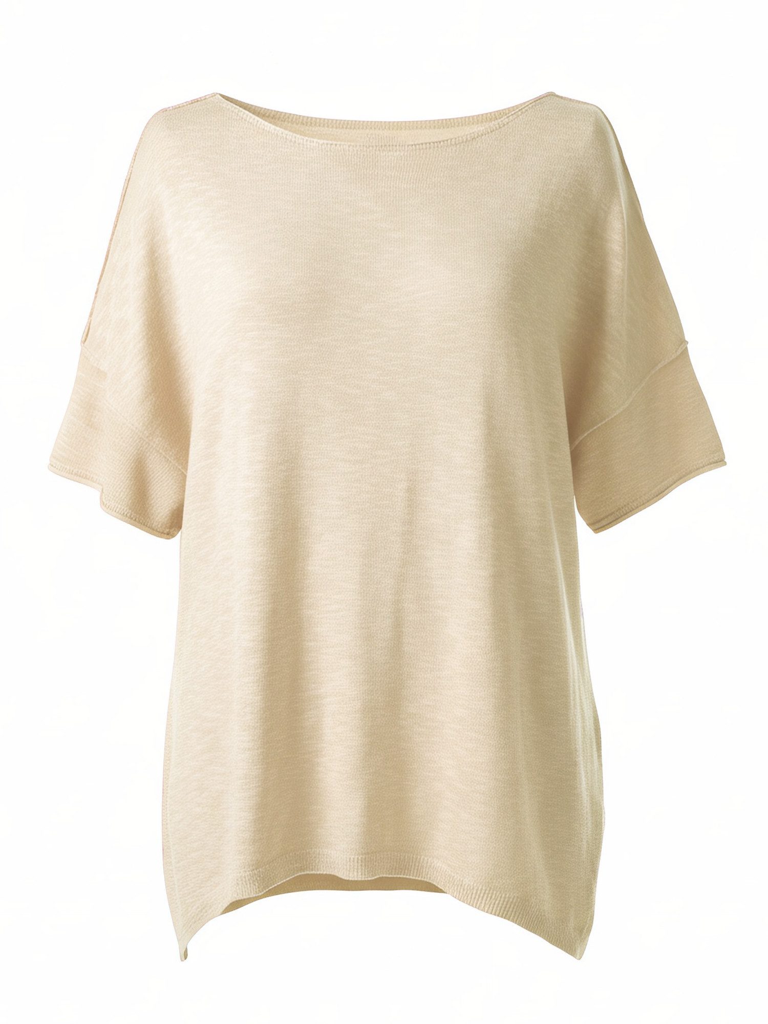 Imily Bela T-Shirt Damen Weit geschnittene Bluse mit Kurzärmeln (Packung, 1-tlg., 1per-Pack) in Unifarbe – Bild 5 von 5
