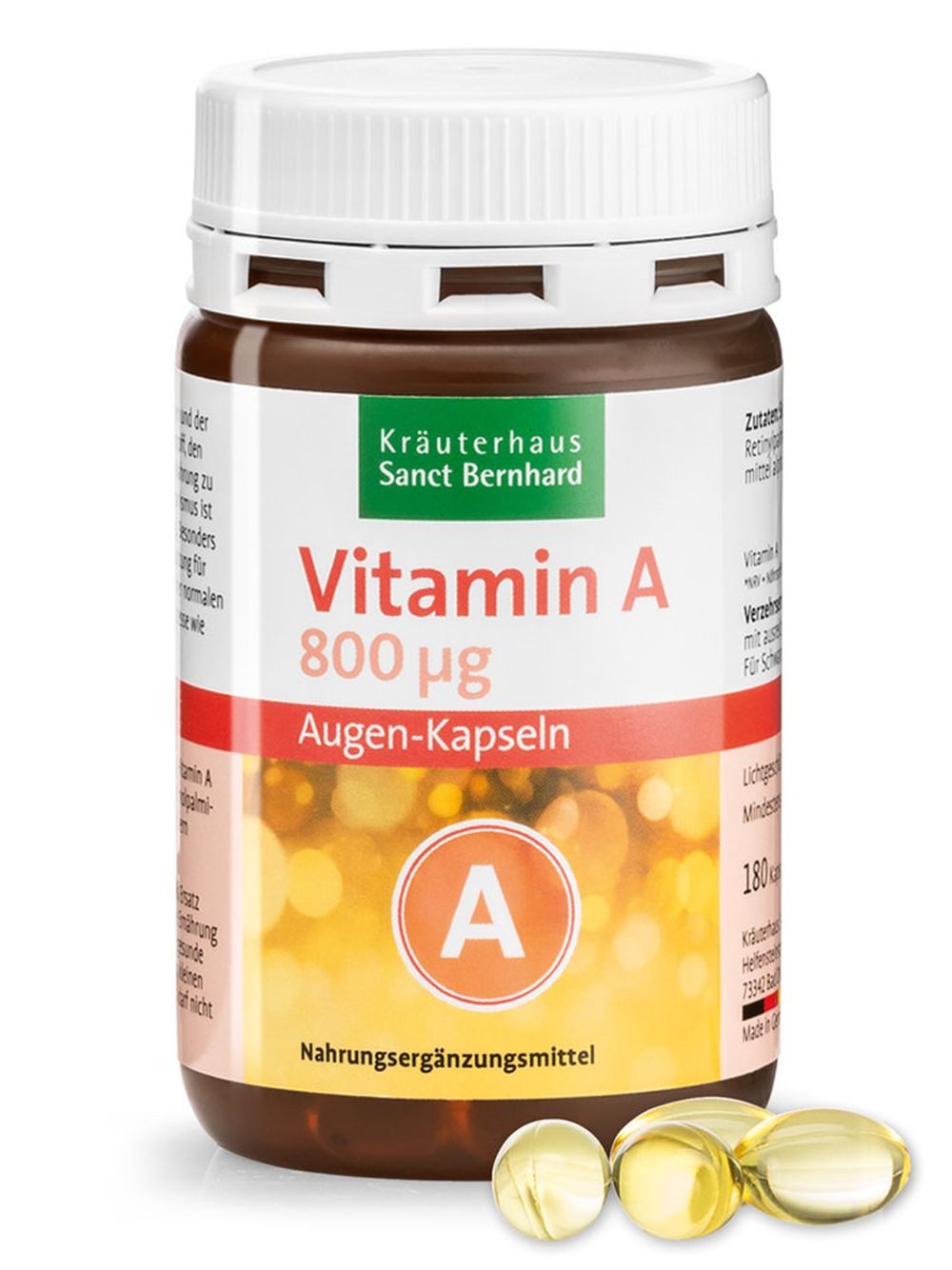Sanct Bernhard Sanct Bernhard Vitamin A-Augen-Kapseln - 180 Kapseln
