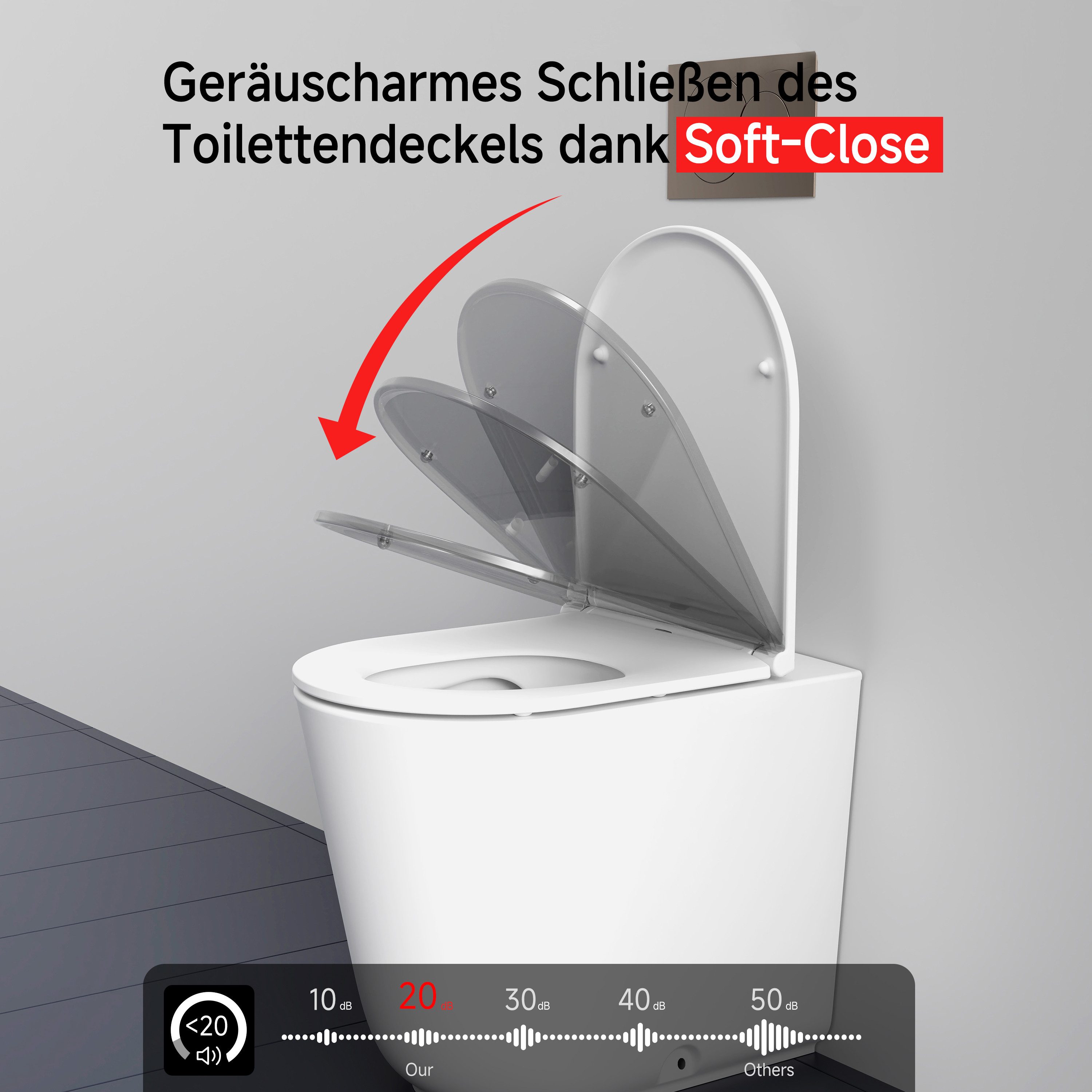 welltime Tiefspül-WC Cascata Design, bodenstehend, Abgang waagerecht, Vortex-Flush – Bild 5 von 5