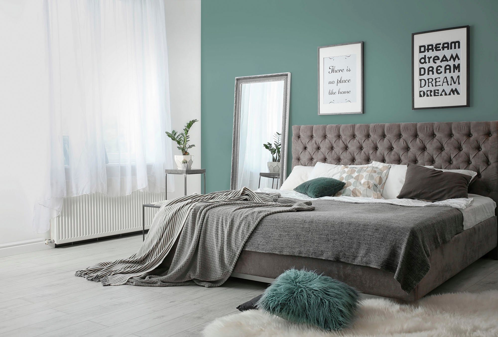 Grün für Premium Küche, Tuchmatt Wandfarbe soft Schlafzimmer, PURO Wohnzimmer, Flur green green, Création Farbwelt c4003 und ideal Innenwandfarbe A.S. soft