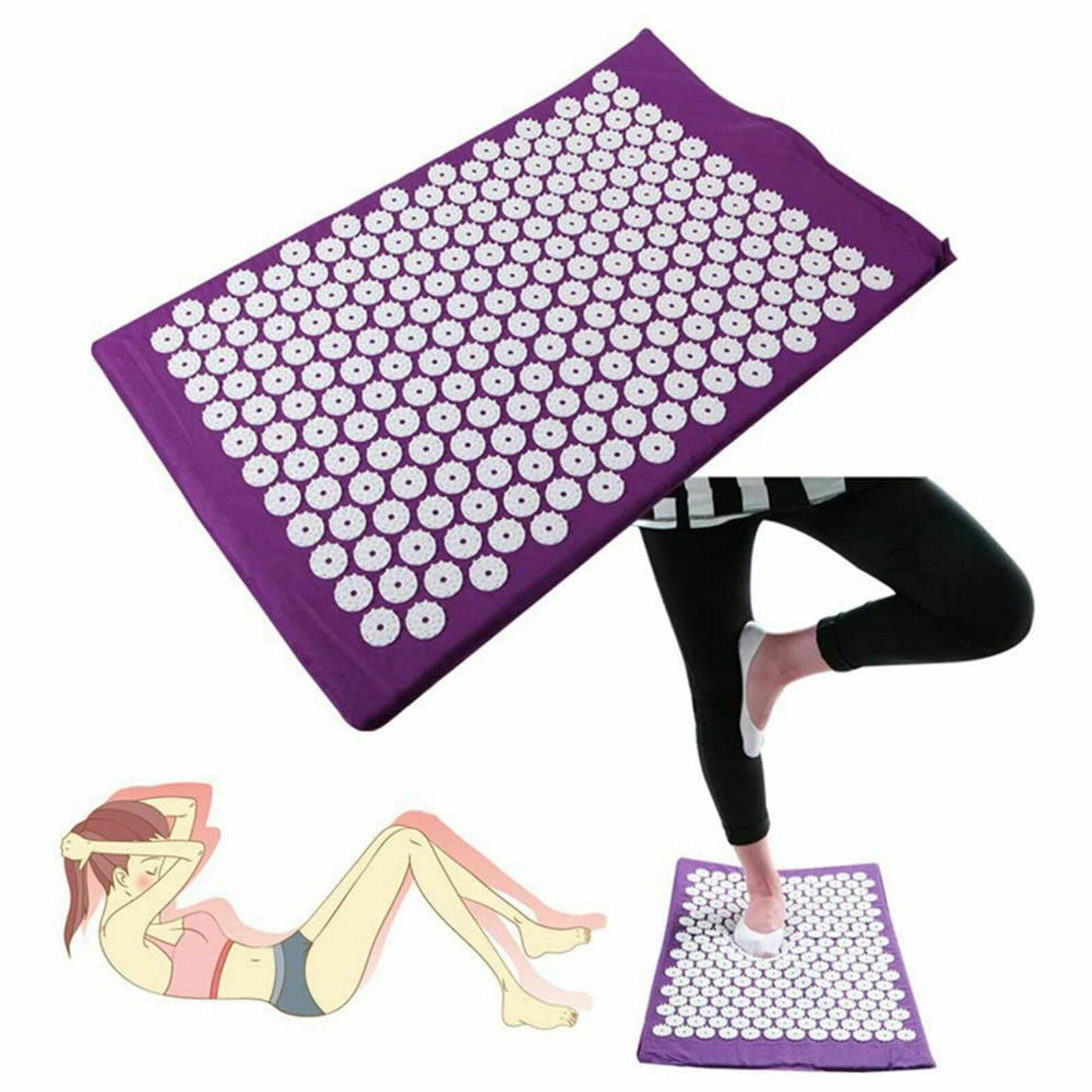 INTEY Akupressurmatte Akupressur Set Nadelmatte Akupunktur Matte (Set), mit Kissen und Tasche, 303 Nagelplatten