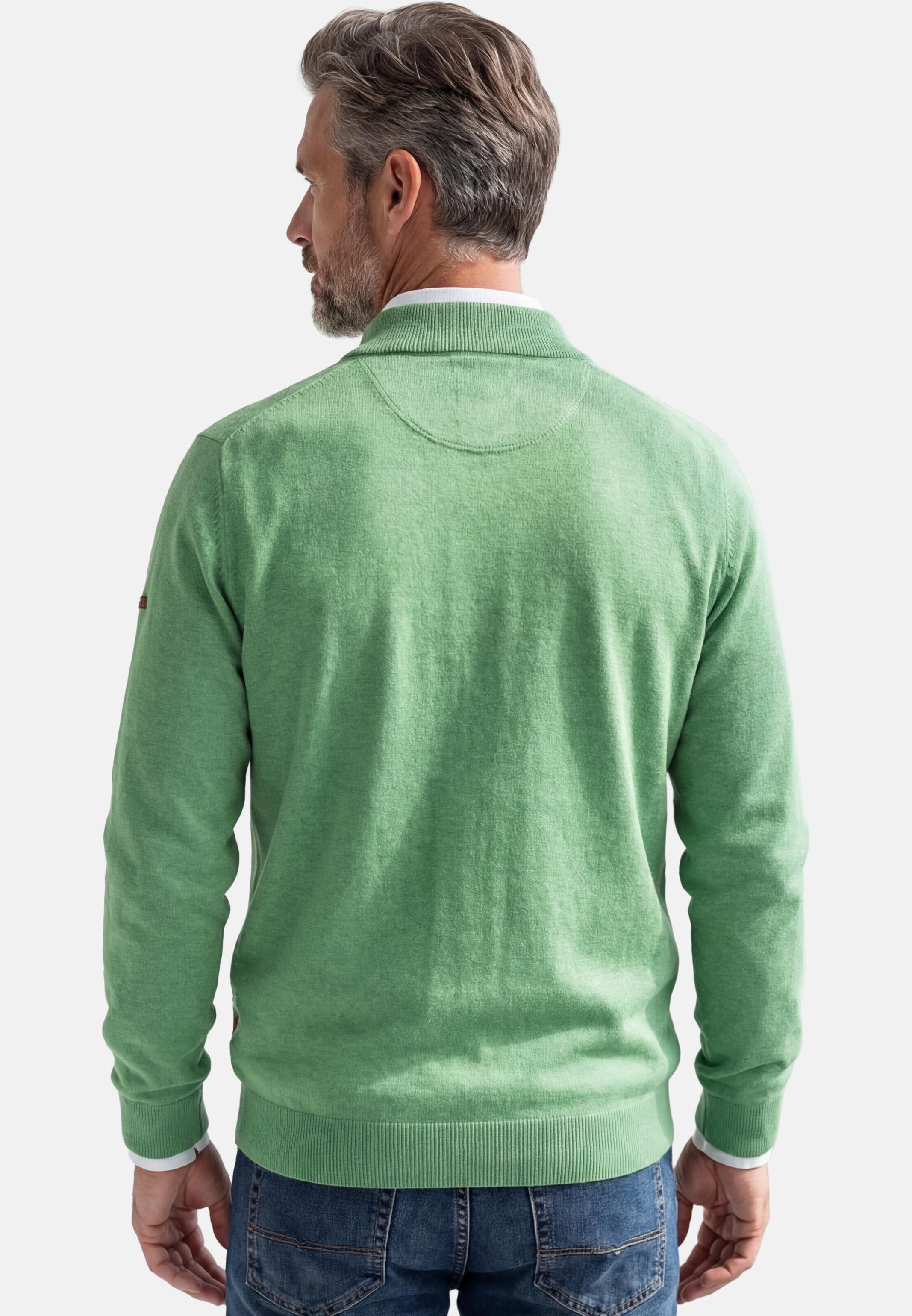 Redmond Strickpullover Basic (1-tlg) Troyer - Baumwolle - Atmungsaktiv