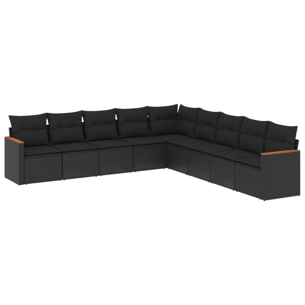 vidaXL Gartenlounge-Set 9-tlg. Garten-Sofagarnitur mit Kissen günstig online kaufen