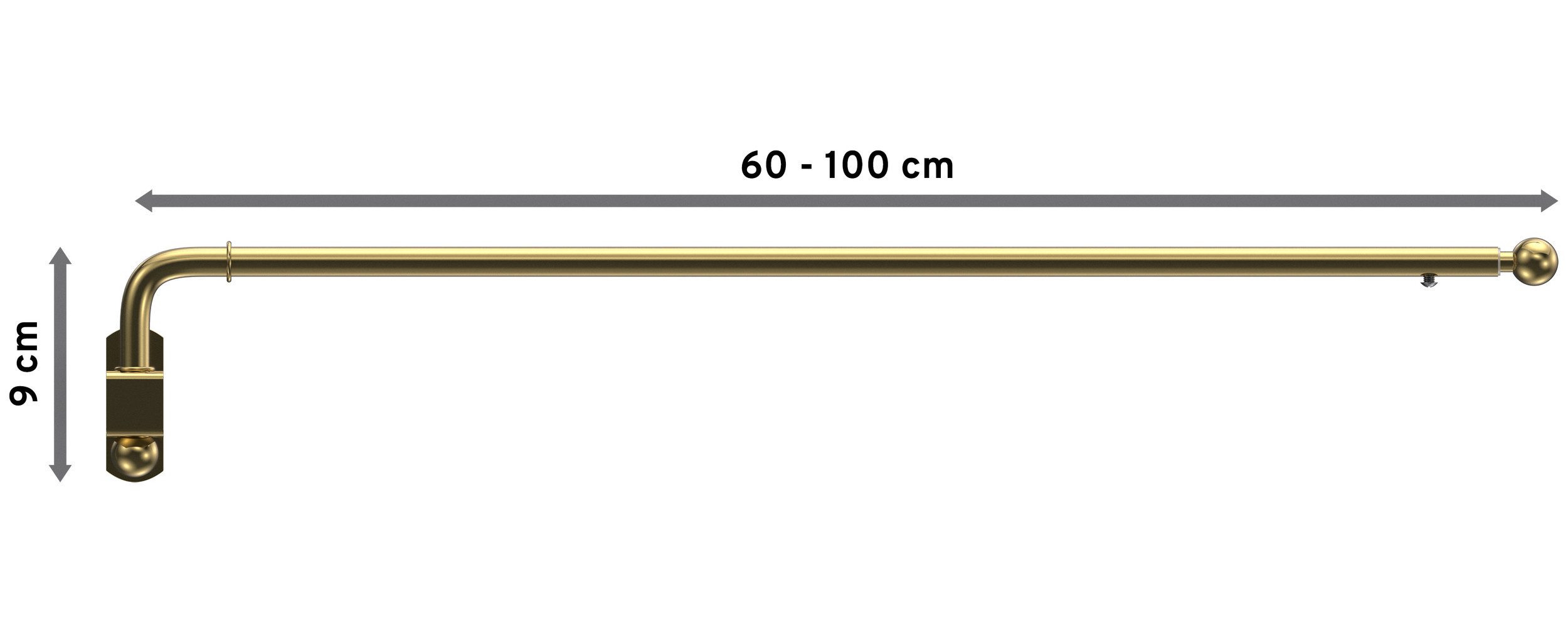 INTERDECO Schwenkstange Cassina, ausziehbar, Wandmontage, Metall, günstig online kaufen