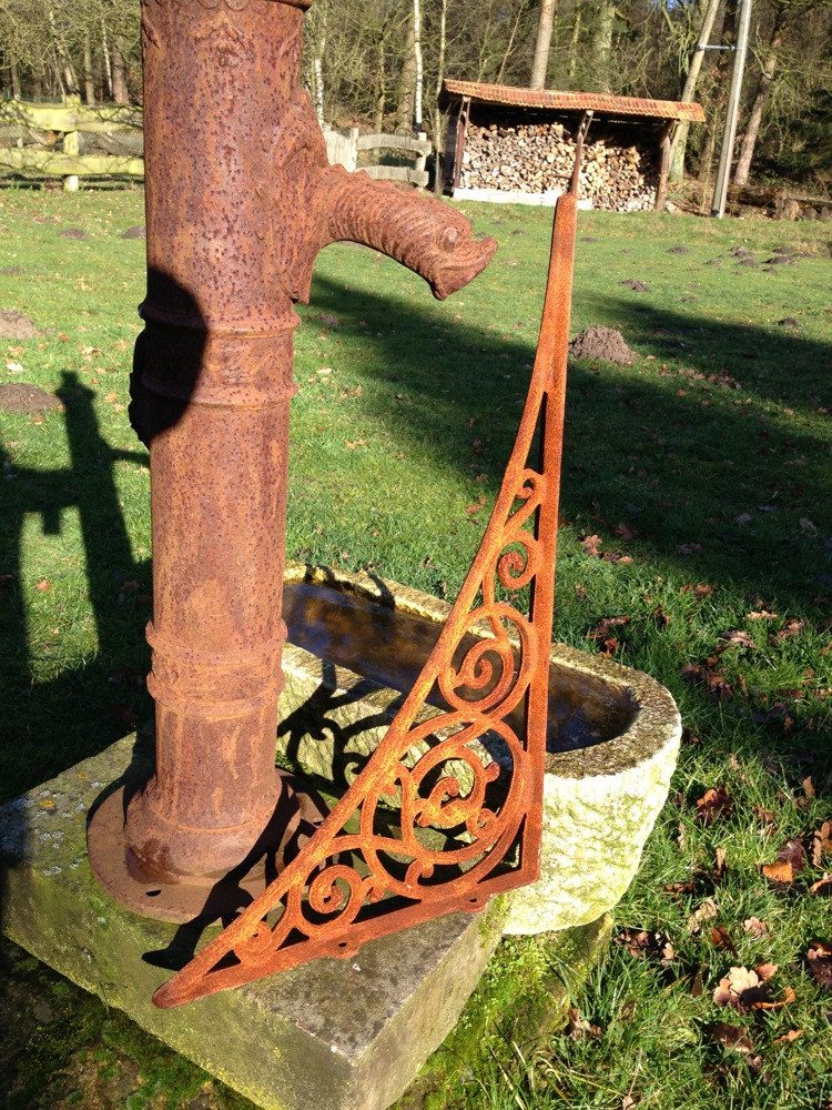 Antikas Wandanker Großer Winkel für Abdach, Vordach-Stütze, Träger als Eck-Ornament