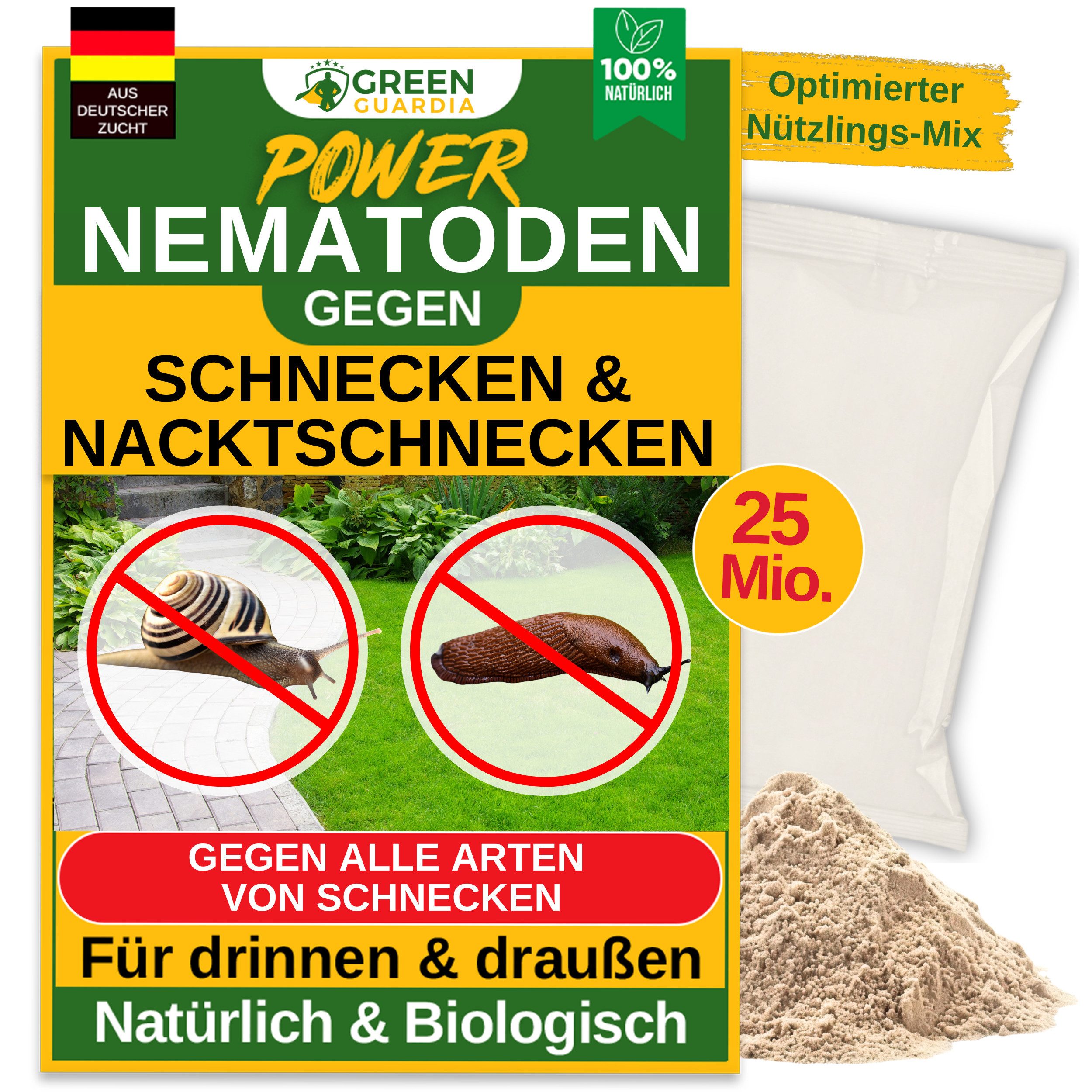 Insektenvernichter Nematoden gegen alle Arten von Schnecken - biologisch