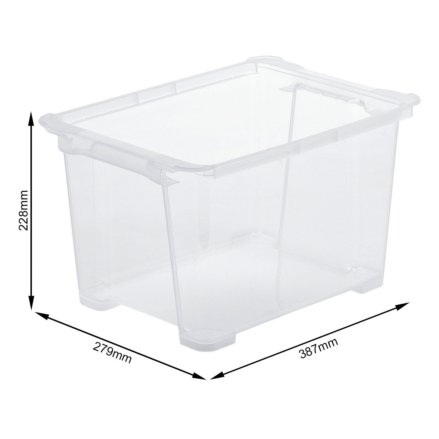 ROTHO Aufbewahrungsbox EVO EASY, (1 St), Transparent, Liter Kunststoff, von 15 Fassungsvermögen