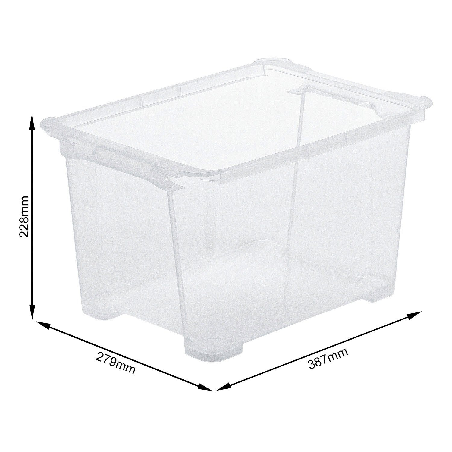 ROTHO Aufbewahrungsbox EVO EASY, Transparent, Kunststoff, (1 St), Fassungsvermögen von 15 Liter