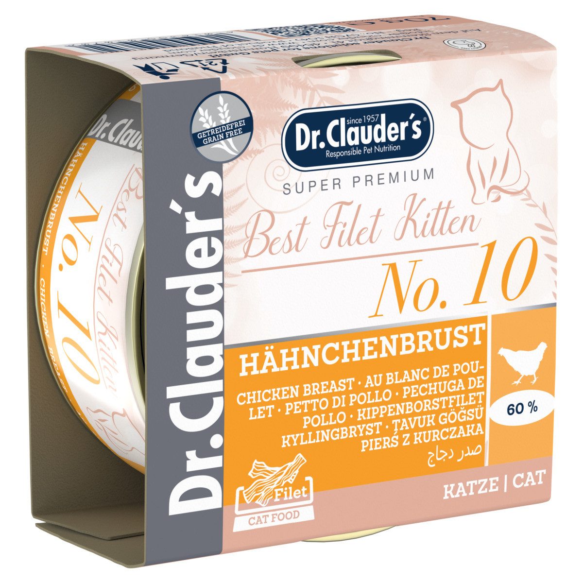 Dr. Clauder's Best Filet No. 10 Kitten mit Hähnchenbrust 70 g