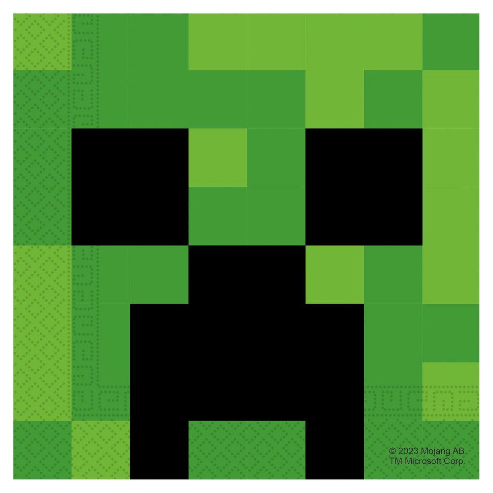 Procos Stoffserviette Minecraft - 20 Servietten - ca. 33 x 33 cm