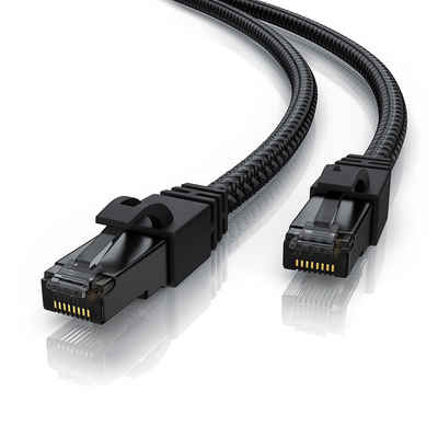 Primewire LAN-Kabel, CAT.7, RJ-45 (Ethernet) (300 cm), Patchkabel CAT 7, Baumwollummantelung, Gigabit Netzwerkkabel - 3m