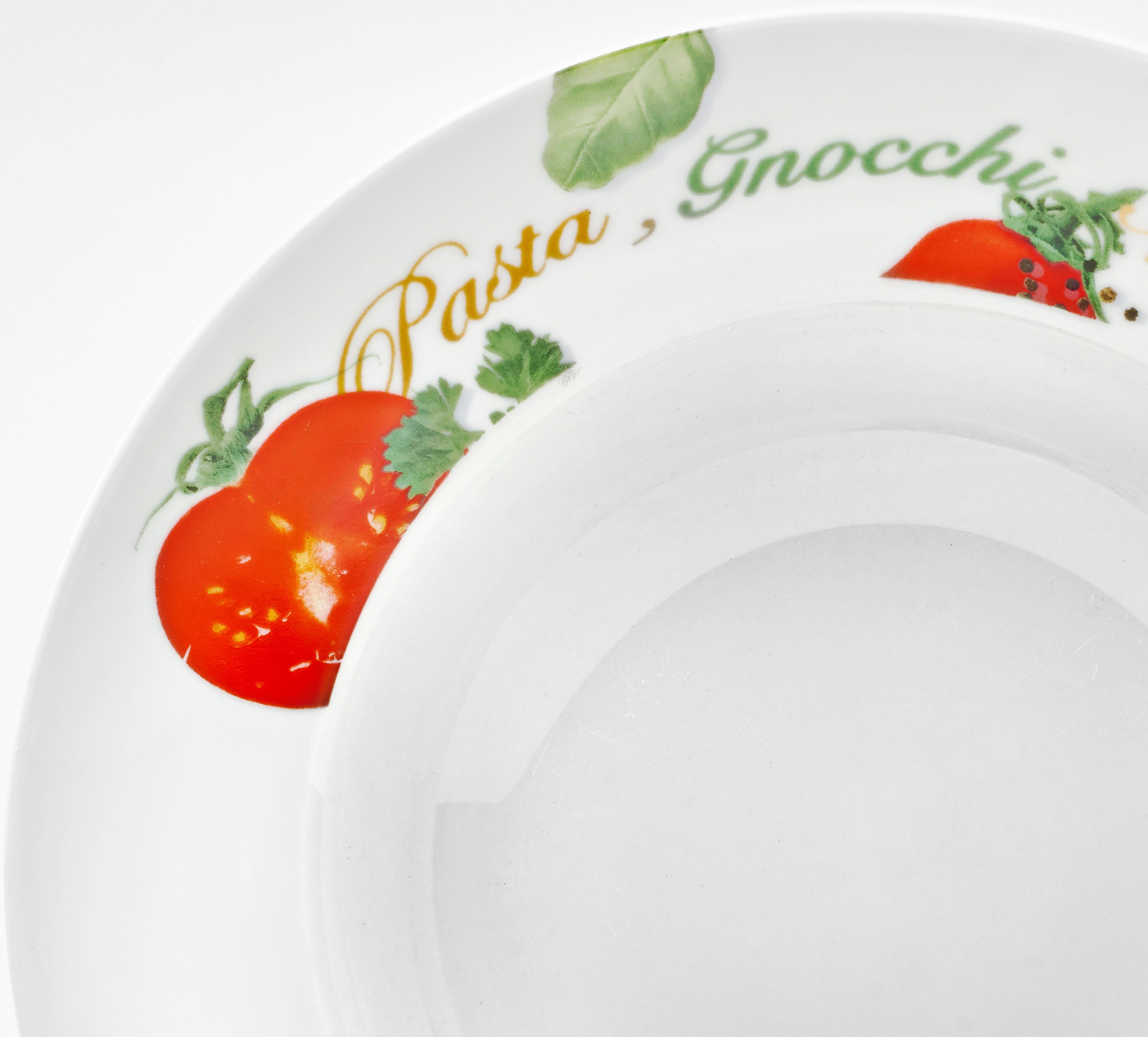 van Well Pastateller Milano, (6 St), Teller Set, Porzellan, spülmaschinen- und mikrowellengeeignet, Ø 27 cm