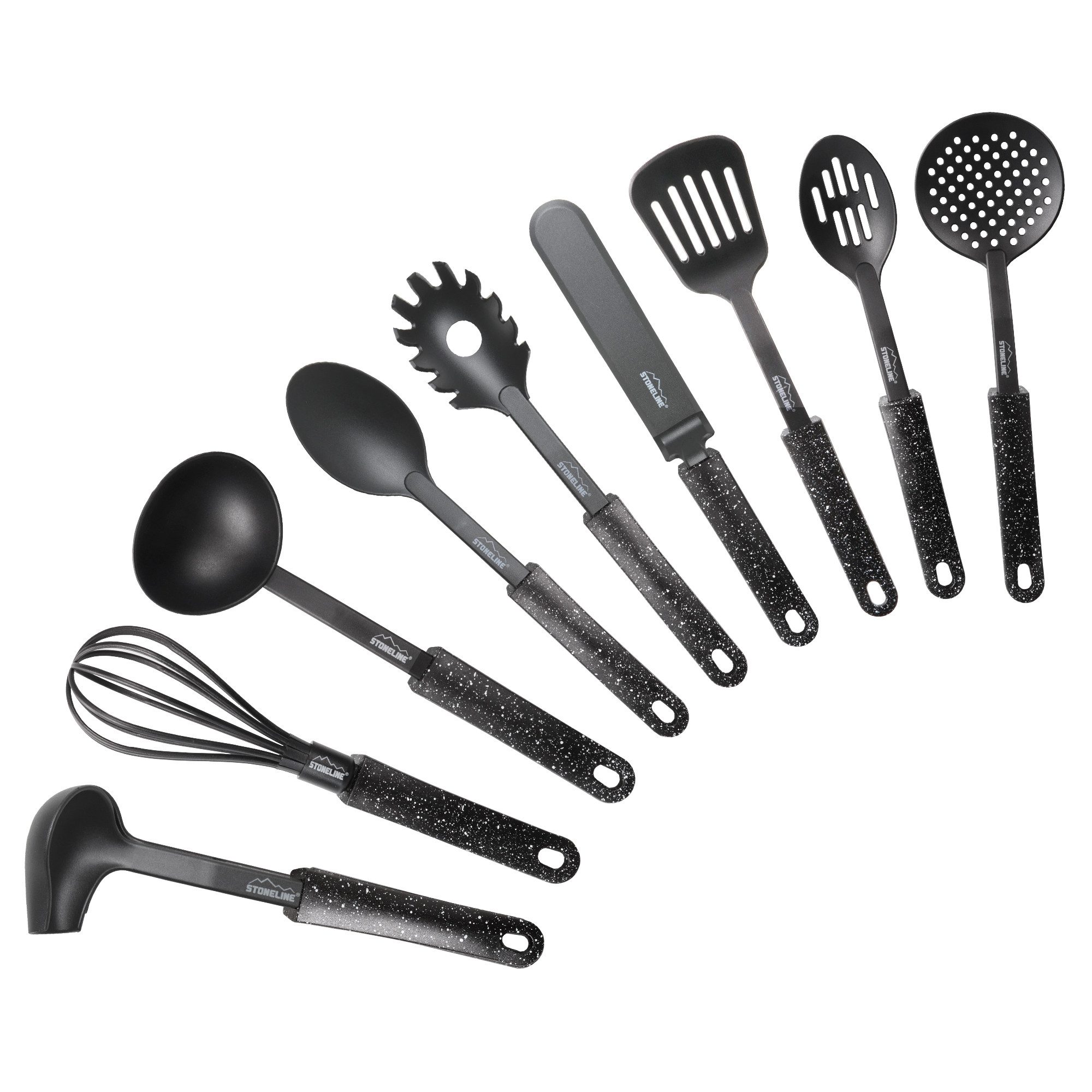 STONELINE Kochbesteck-Set (9-tlg), ideal für beschichtete Pfannen und Töpfe, Designed in Germany