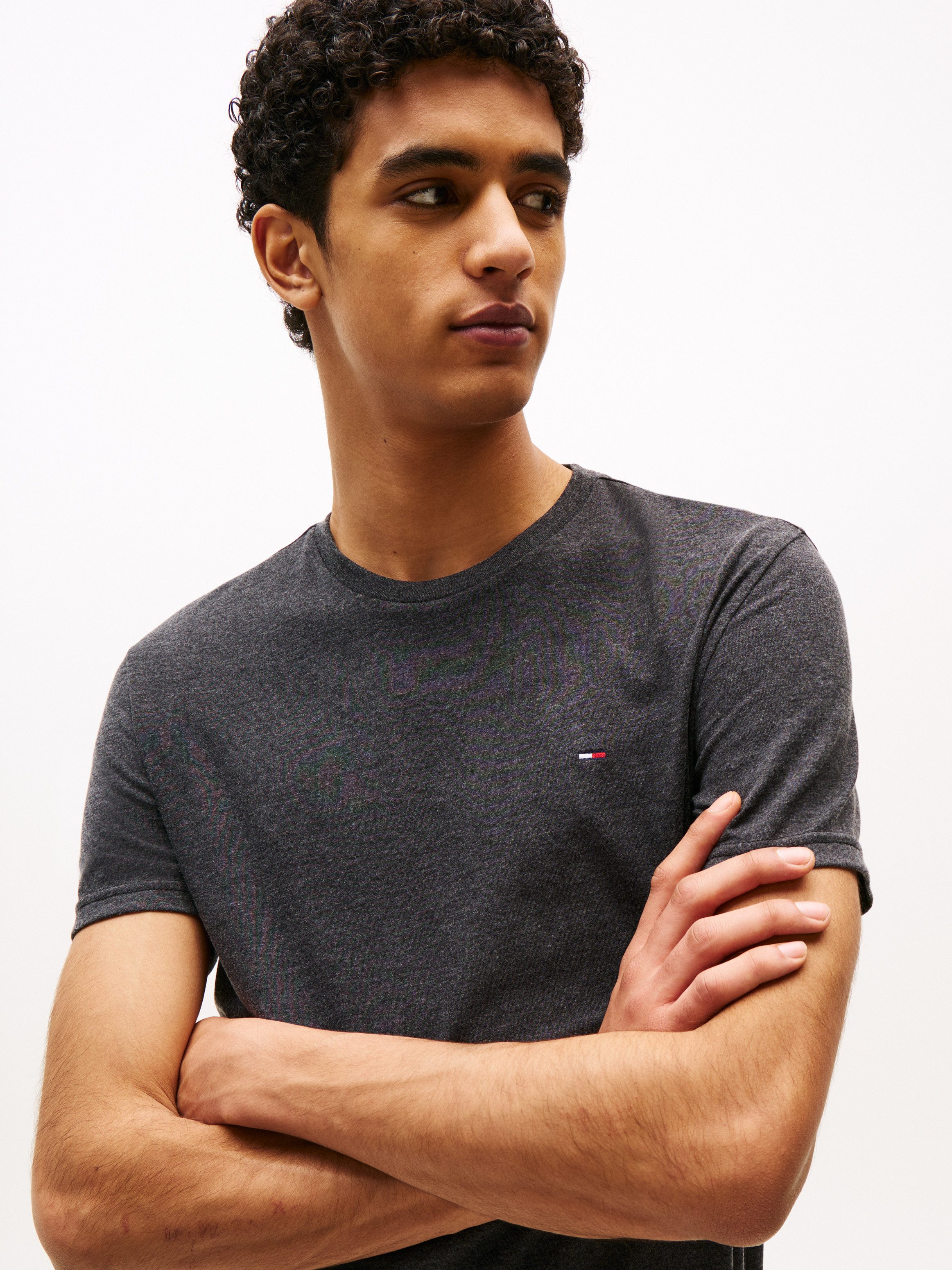 Tommy Jeans T-Shirt TJM XSLIM JASPE HTR TEE EXT Mit Rundhalsausschnitt günstig online kaufen
