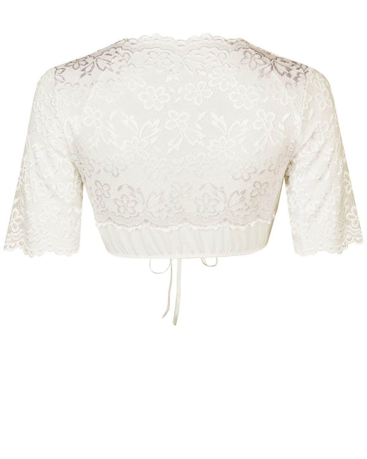 Nina Von C. Dirndlbluse Halbarm Spitzen 'Amira' 16464326, Champagner – Bild 4 von 4