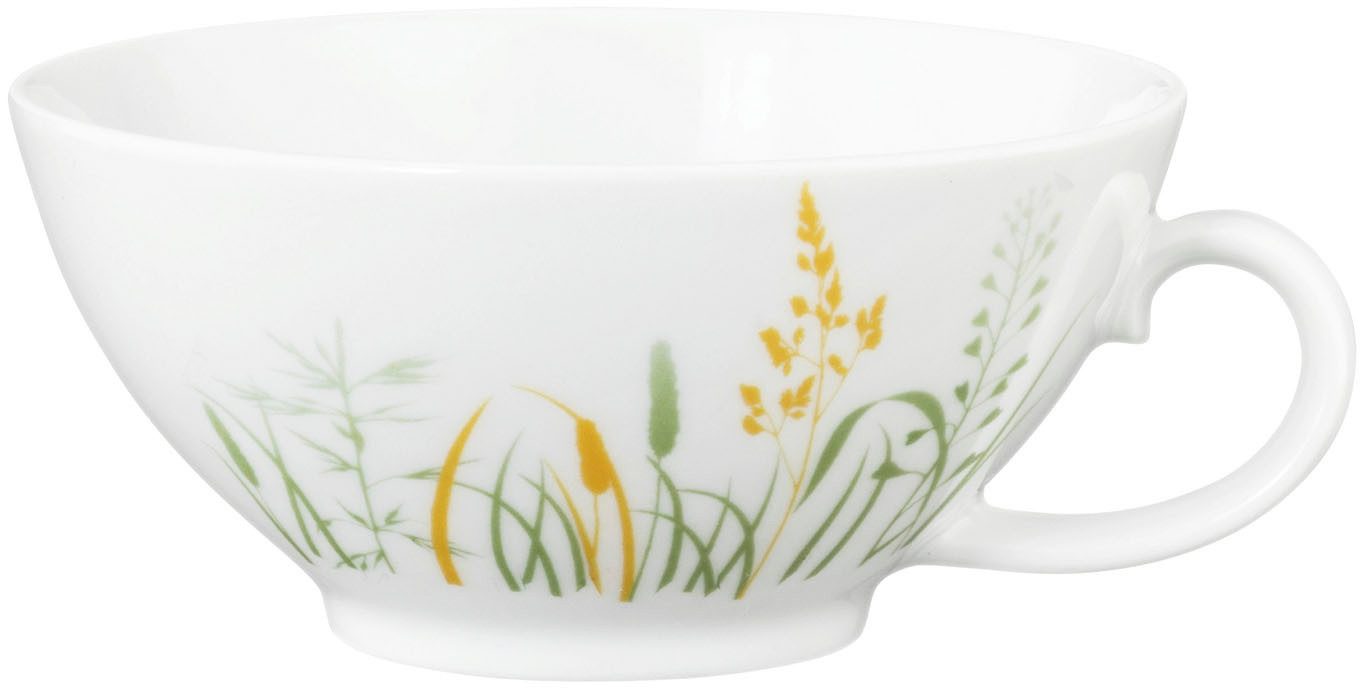 Seltmann Weiden Teeservice Geschirr-Set, 18 Teile, Liberty Meadow Grasses, klein (18-tlg), 6 Personen, Porzellan, Tassen, Untertassen, Teller, Made in Germany, 18 Teile, für 6 Personen
