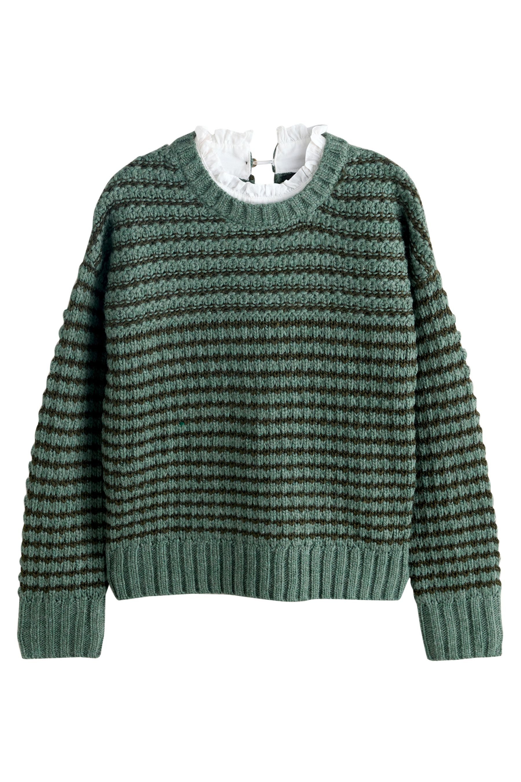 Next Strickpullover Pullover mit Kräuselkragen, Kurzgröße (1-tlg) günstig online kaufen