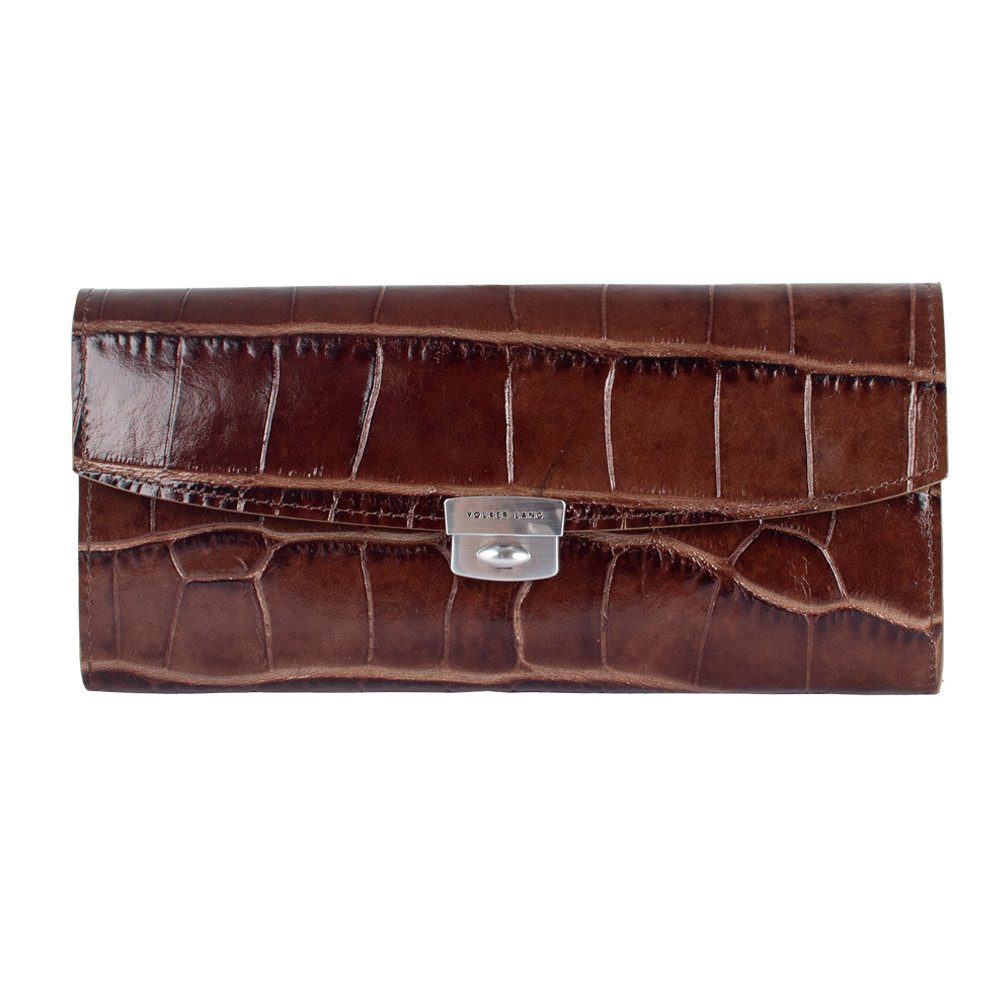 VOLKER LANG Kellnerbörse LIRA - Luxuriöses und geräumiges Damen Portemonnaie mit Schloss