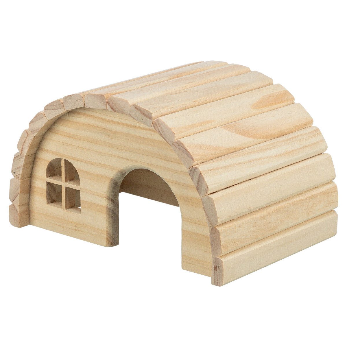 TRIXIE Nagerhaus Holzhaus aus Kiefernholz mit Runddach