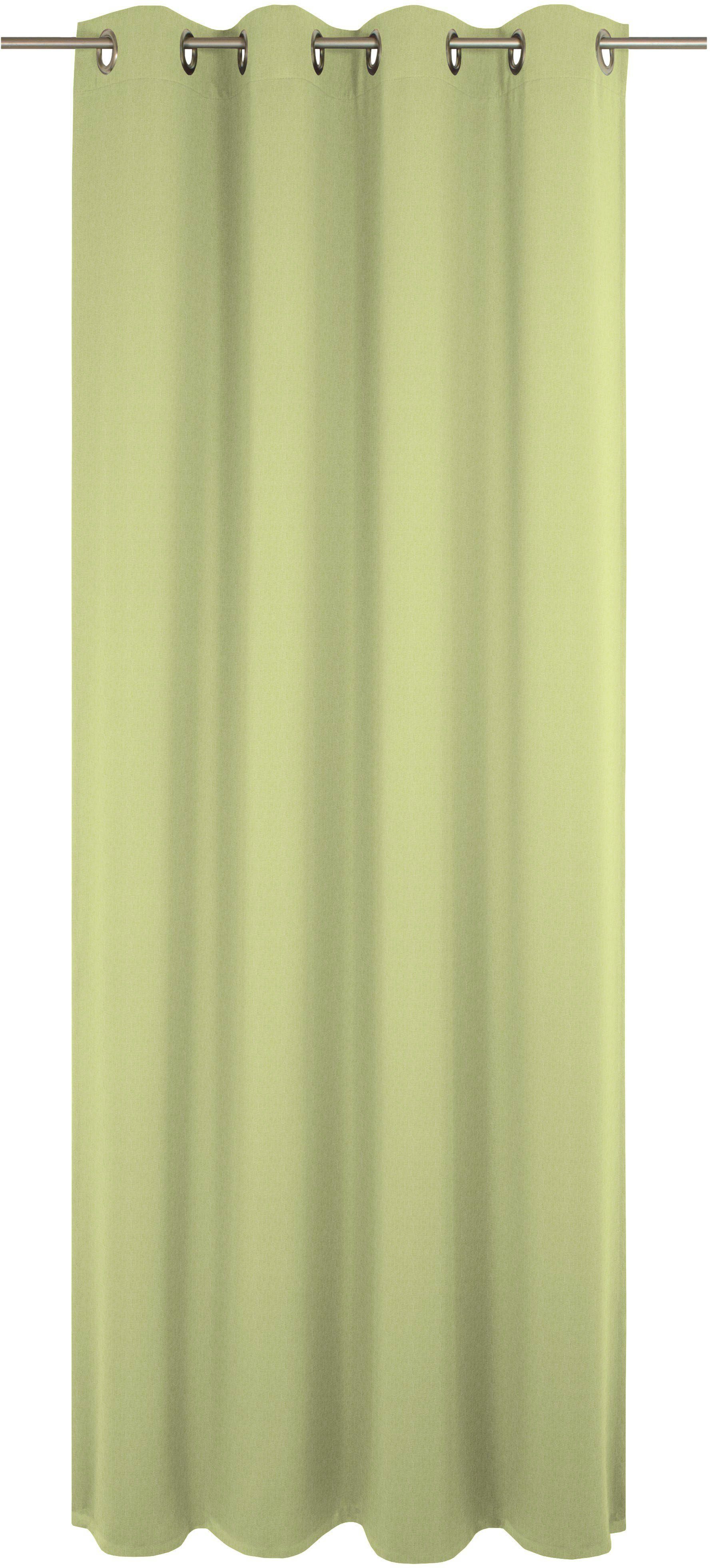 Vorhang Sunday, Wirth, Ösen (1 St), halbtransparent, nach Maß grün | Fertiggardinen