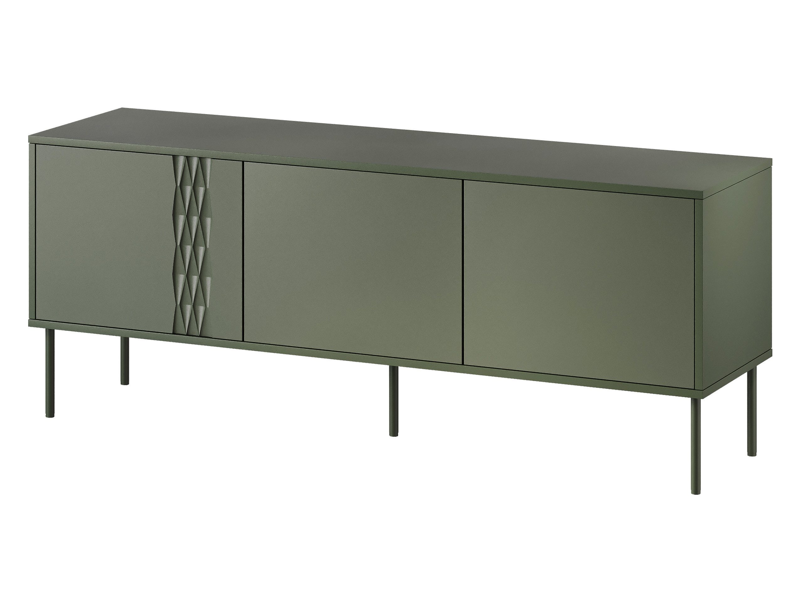 MIRJAN24 TV-Schrank Tresse 150 3D (mit drei Drehtüren) 150x40x55 cm, Metallfüße