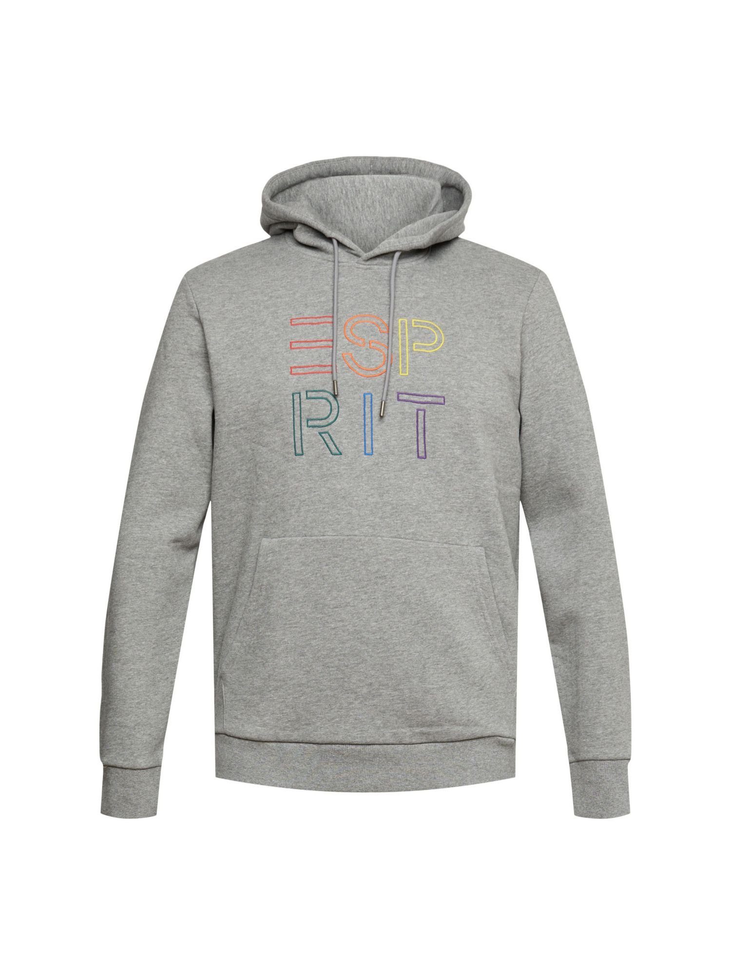 Esprit Sweatshirt Recycelt: Hoodie mit Logo-Strickerei (1-tlg)