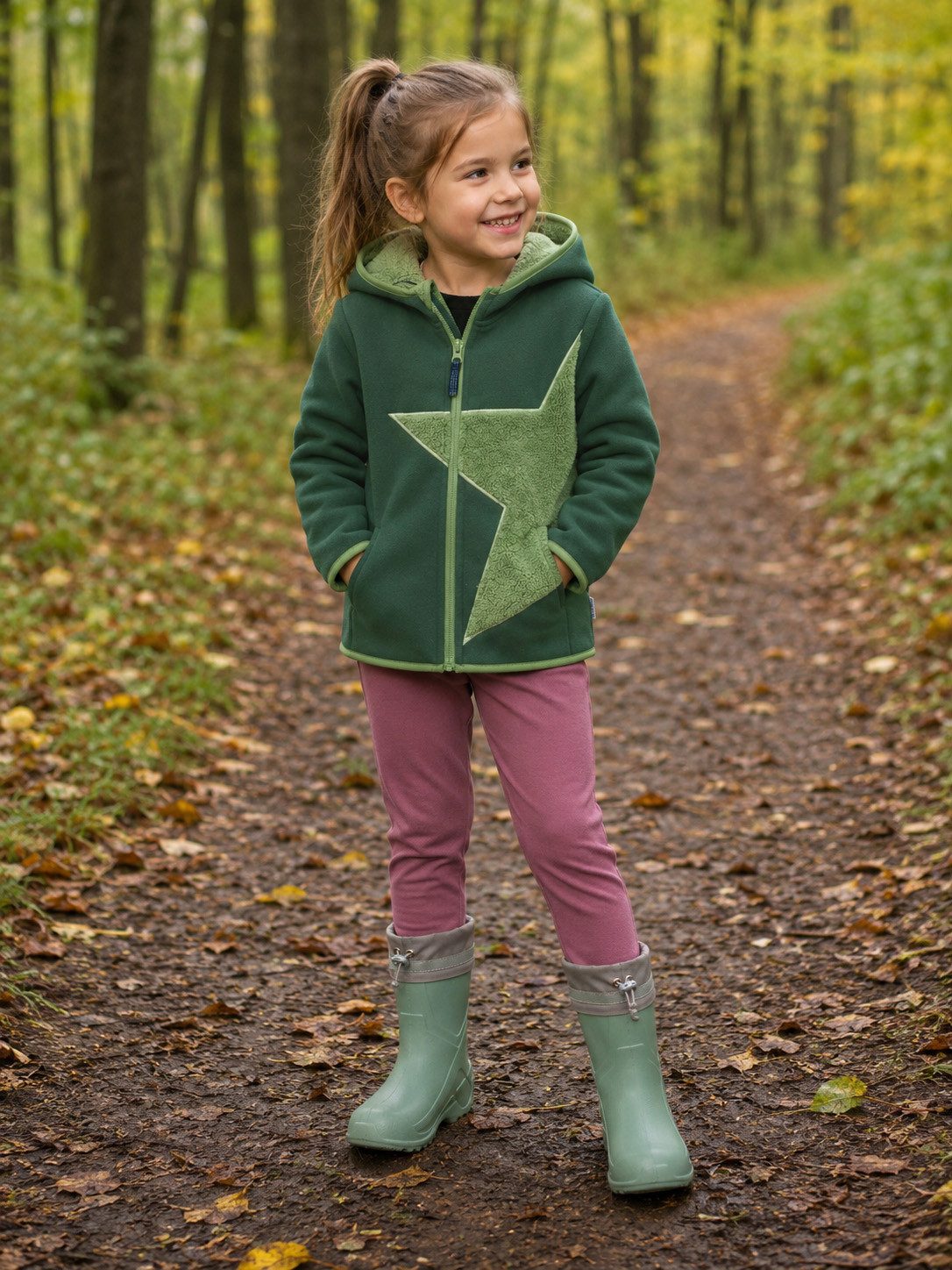 JAKO-O Fleecejacke JAKO-O Kinder Kuschelfleece Jacke Stern – Bild 5 von 5