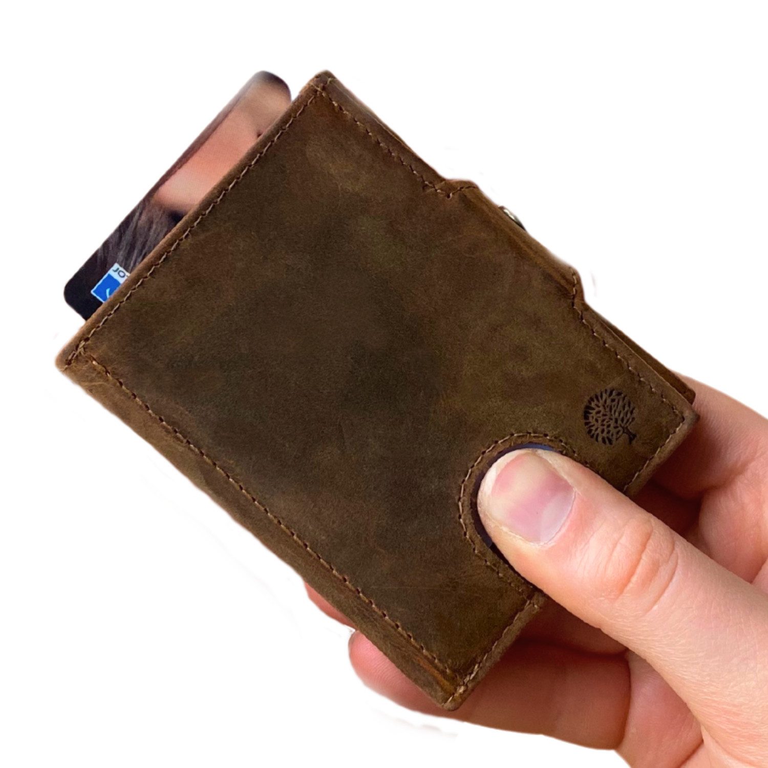 Frentree Geldbörse Slim Wallet mit RFID-Schutz- Geldbörse aus echtem Leder günstig online kaufen