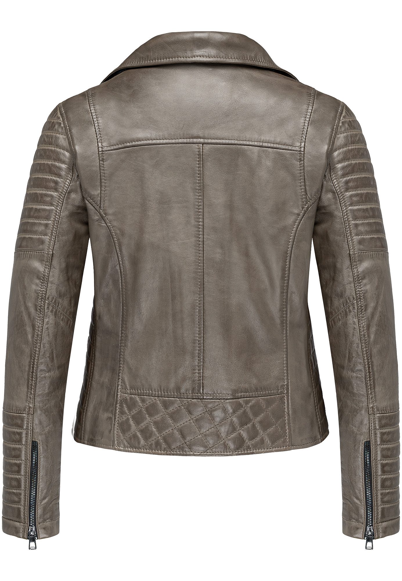 REPUBLIX Lederjacke KYANA Echtleder Damen Biker Zipper Jacke günstig online kaufen
