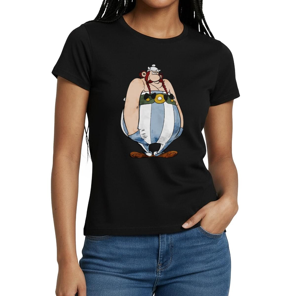 T-Shirt Asterix & Obelix Bockig Frauen T-Shirt