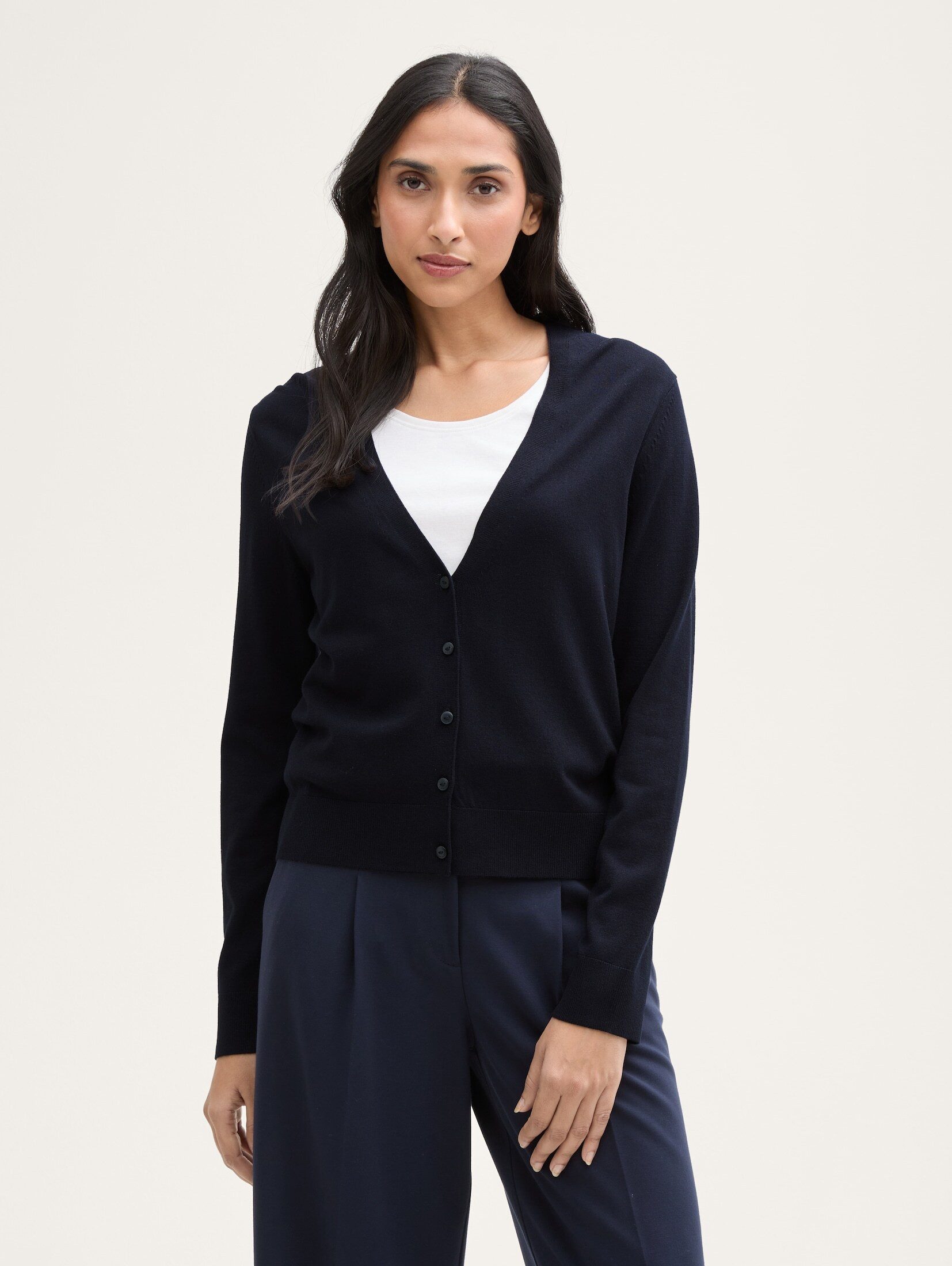 Cardigan Cardigan mit V-Ausschnitt