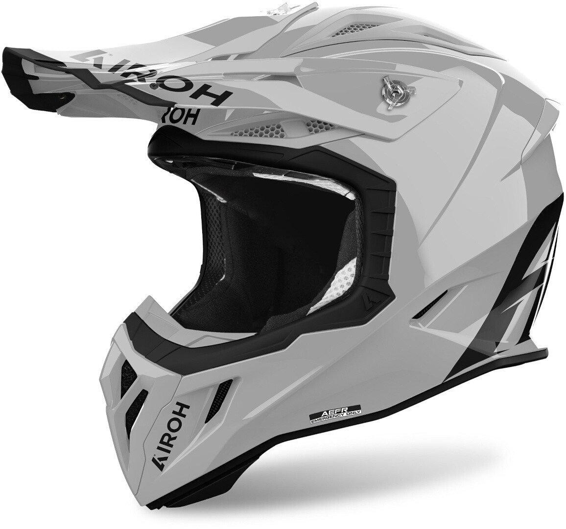 Airoh Motocrosshelm Aviator Ace 2 Solid Motocross Helm, Notfallsystem-Polsterung (EQRS)