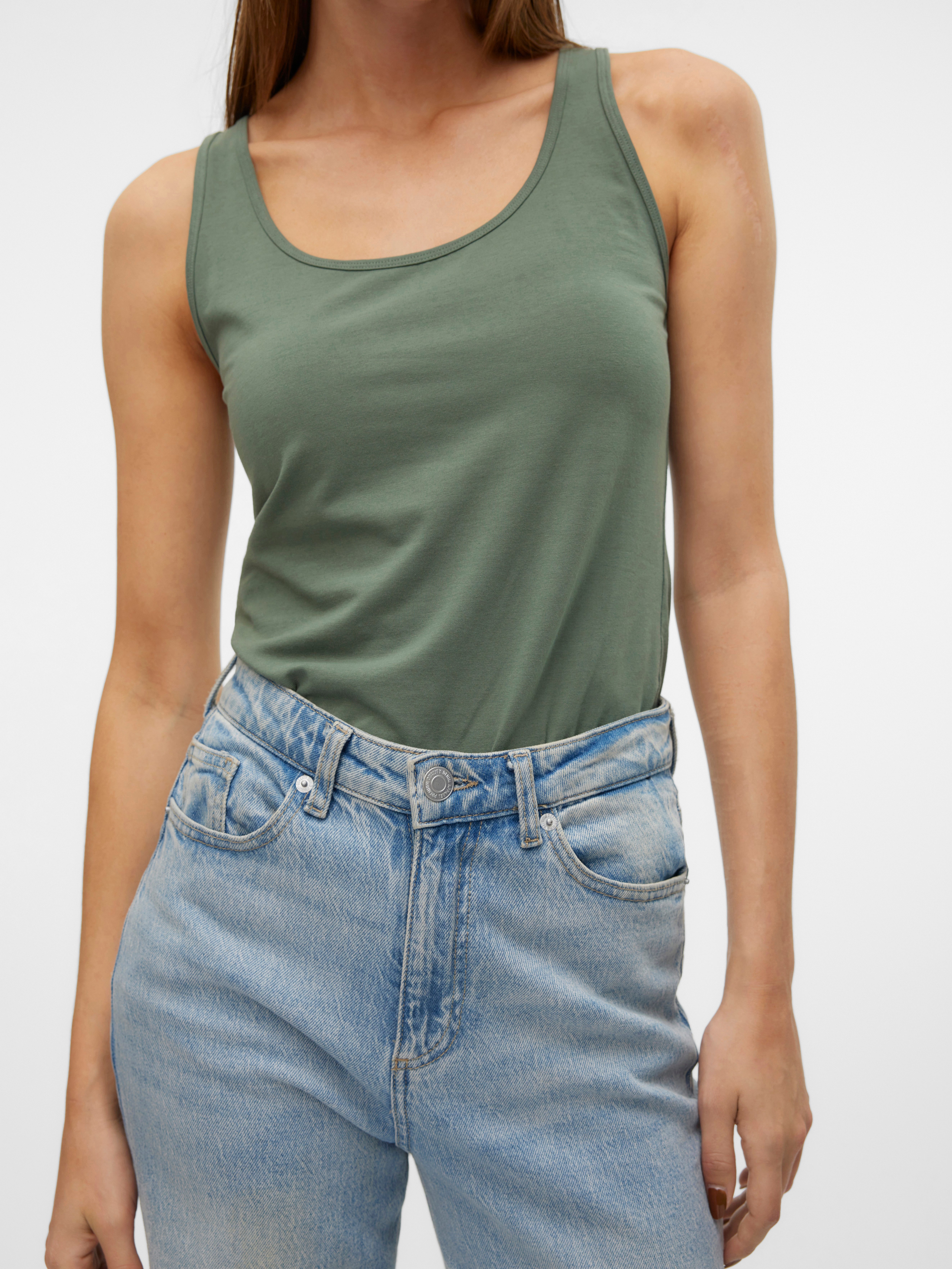 Vero Moda Tanktop VMLULU LONG TANK TOP JRS GA NOOS Baumwollmischung, regula günstig online kaufen