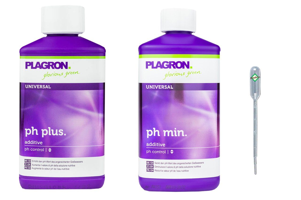 Weedness Pflanzendünger Plagron Plagron pH+ Plus Flüssig - ph-senker Dünger Pflanzen Grow, 500 ml pH+ und 500 ml pH-