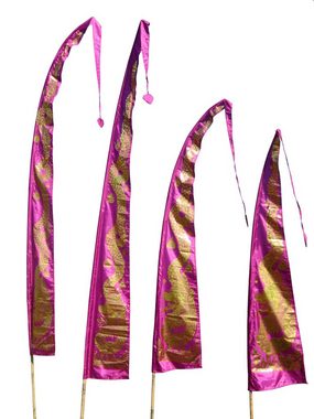 DEKOVALENZ Flagge Drachenfahnen-Stoff GOLD DRAGON herzförmige Spitze viele Farben Längen
