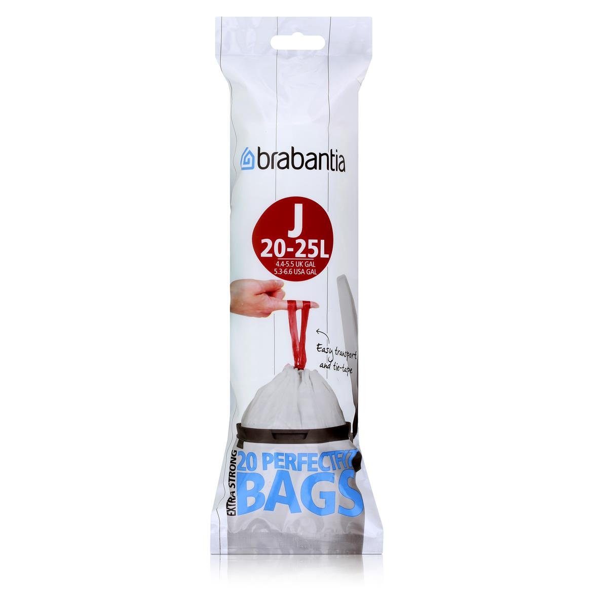 Brabantia Müllbeutel Brabantia Müllbeutel mit Zugband 20 Einzelbeutel auf Rolle J 20-25 L (